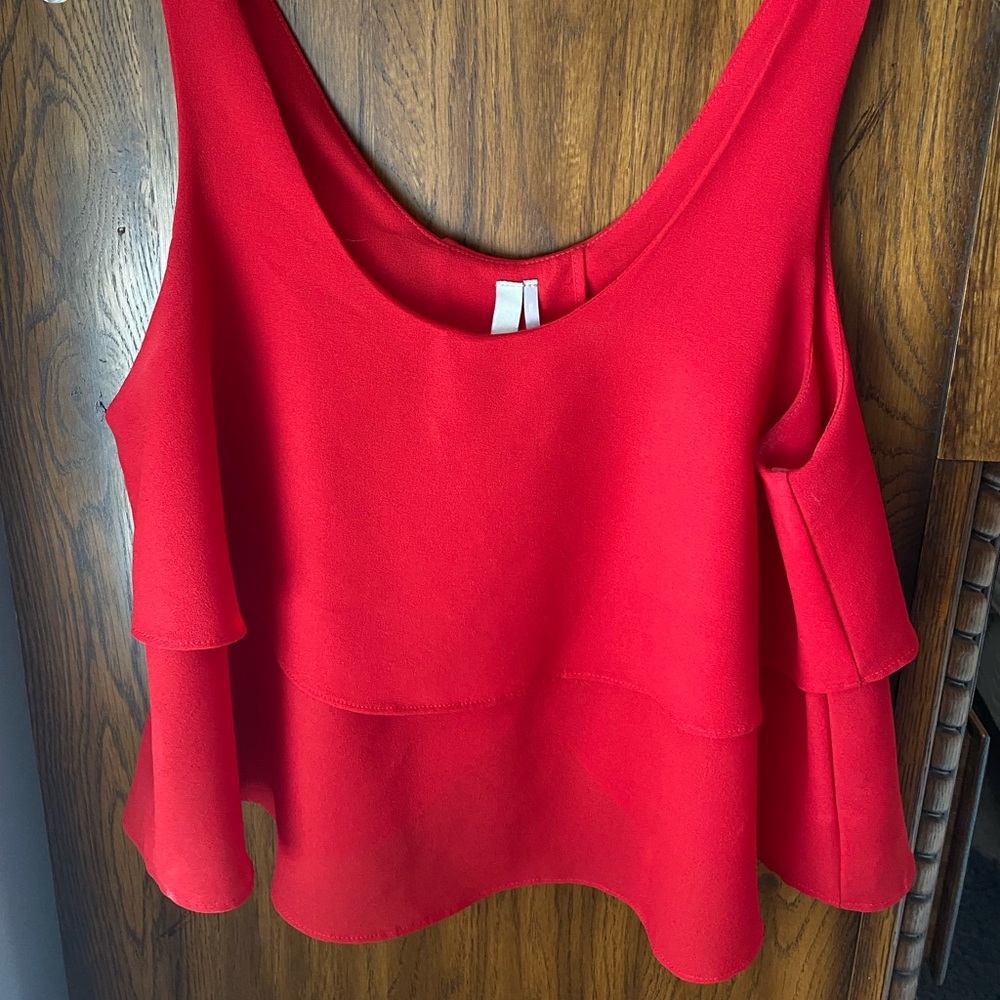 Red Crop Tank Top